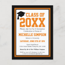 Festa de formatura Preta e Laranja