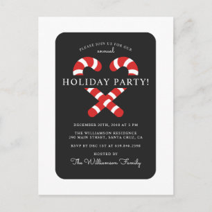 Cartão Postal De Convite Festa de Natal de Candy Candy Candy