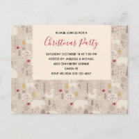 Festa de Padrão de Natal para Animais da Floresta