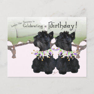 Cartão Postal De Convite Festa dos Terriers Escoceses Animal