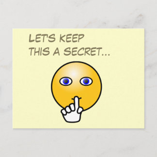 Cartão Postal De Convite Festa surpresa secreta do silêncio emoticon