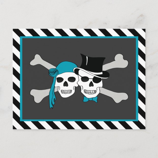 Cartão Postal De Convite festa temática pirata (Frente)