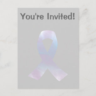 Cartão Postal De Convite Fita de Sensibilização do Cancer Pulmonar