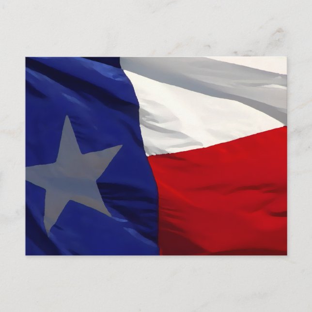 Cartão Postal De Convite Flag of Texas Pop Art (Frente)
