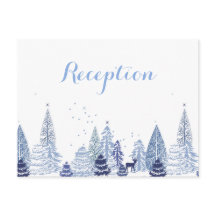 Flocos de Neve Floresta em Aquarela Casamento de I