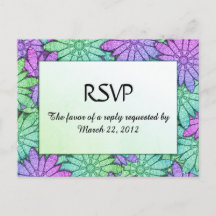 Floral Brilhante com RSVP do Cardápio