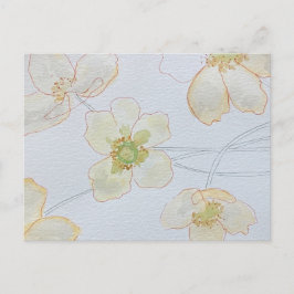 Cartão Postal De Convite floral moderno