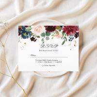 Flores Rustic Burgundy Marinho Blue & Red Beauty