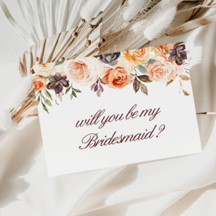 Cartão Postal De Convite Flórida de outono, você será meu cartão de Bridesm