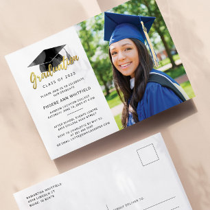 Cartão Postal De Convite Formatura 2026 Festa de Fotos de Graduado Moderno