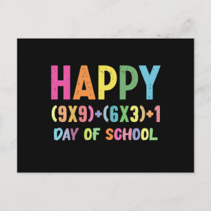 Cartão Postal De Convite Fórmula Matemática 100 Dias De Escola Professor De