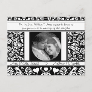 Cartão Postal De Convite Foto: Casamento Salvar a Data