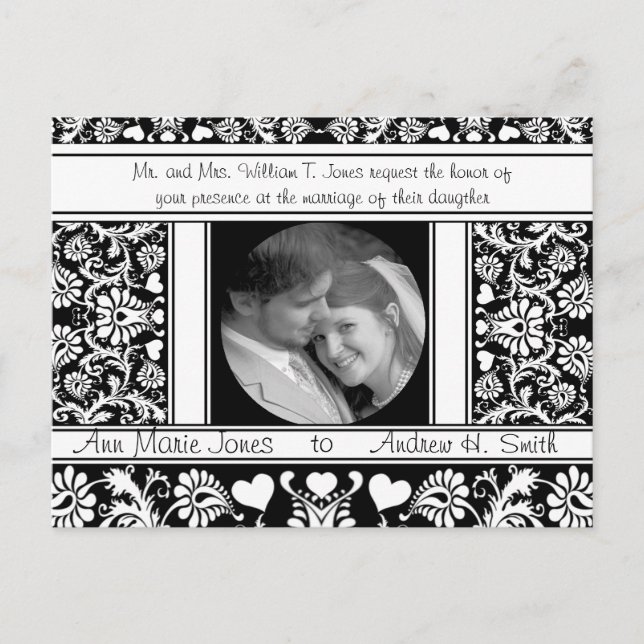 Cartão Postal De Convite Foto: Casamento Salvar a Data (Frente)