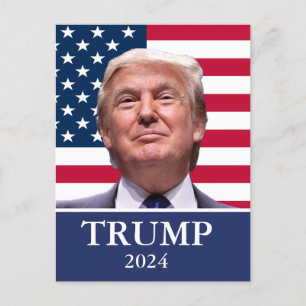 Cartão Postal De Convite Foto de Donald Trump - Presidente 2024