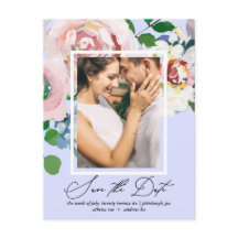 Foto Floral bonito do Periwinkle Salva a Data