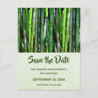 Foto natural do Bambu Verde - Salve a data