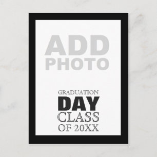 Cartão Postal De Convite Foto personalizável de classe de dia de gradação