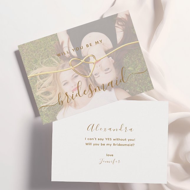 Cartão Postal De Convite Foto Será Minha Proposta De Bridesmaid (Criador carregado)