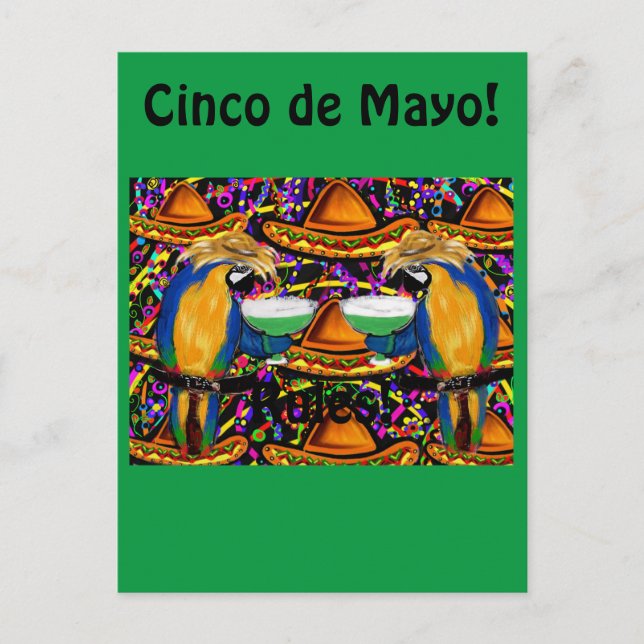 Cartão Postal De Convite Fragmento do Partido Cinco de Mayo (Frente)