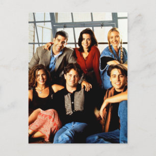 Cartão Postal De Convite FRIENDS™ Elenco Sentado no Apartamento de Monica