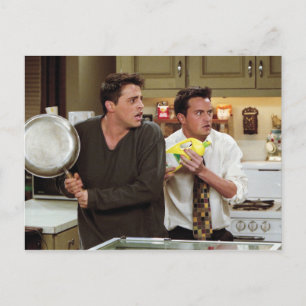 Cartão Postal De Convite FRIENDS™ Joey e Chandler Aterrorizados