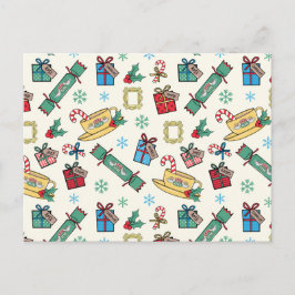 Cartão Postal De Convite FRIENDS™ | Padrão de Ícone de Natal