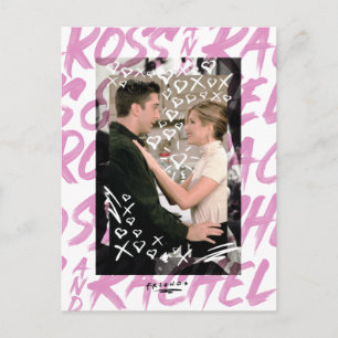Cartão Postal De Convite FRIENDS™ Ross E Rachel Desenharam Corações