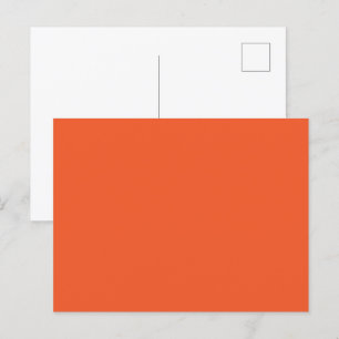 Cartão Postal De Convite Fundo Sólido Minimalista Laranja Brilhante