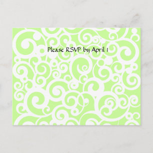 Cartão Postal De Convite Funky Swirls RSVP