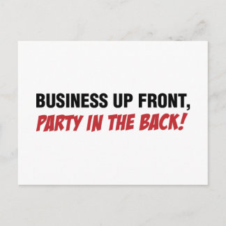 Cartão Postal De Convite Funny Mullet Qoute, Business e Party
