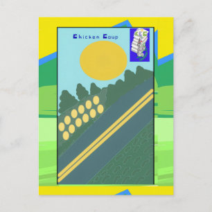 Cartão Postal De Convite Galinheiro