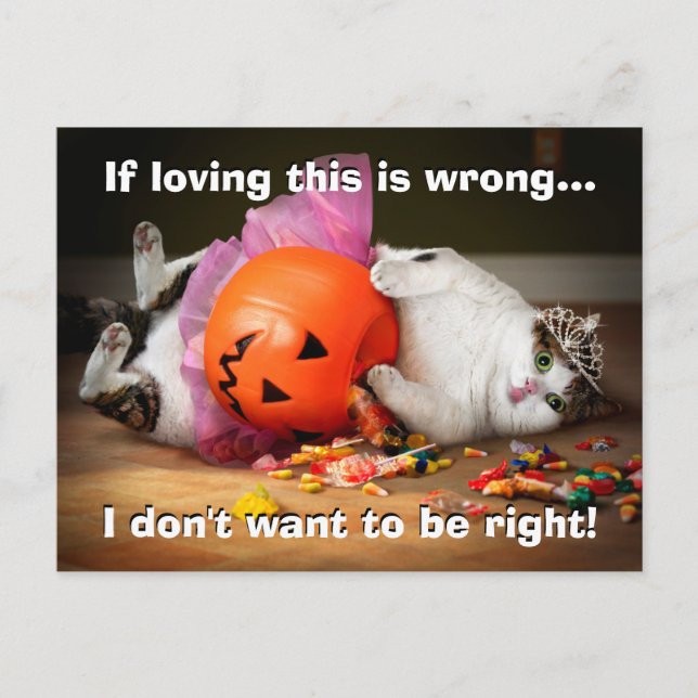 Cartão Postal De Convite Gata Princesa Com Balde de Doce (Frente)