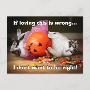 Cartão Postal De Convite Gata Princesa Com Balde de Doces