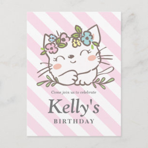 Cartão Postal De Convite gatinho branco, gatinho, animais