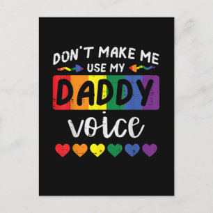 Cartão Postal De Convite Gay Não Me Faça Usar Voz De Pai