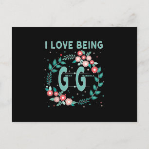 Cartão Postal De Convite gg eu amo ser presente da bisavó gigi
