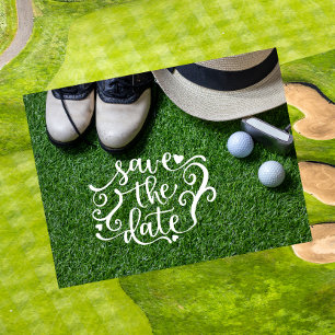 Cartão Postal De Convite Golf Salve a Data para a Festa do Golfista com bol