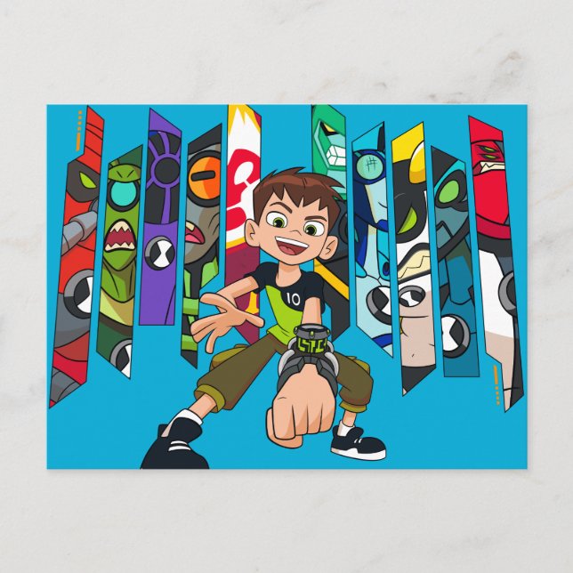 Cartão Postal De Convite Gráfico de Coleção de Alienígenas Ben 10 (Frente)
