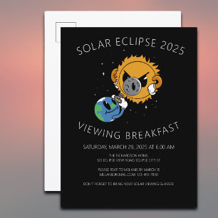 Cartão Postal De Convite Grupo de Visualização de Fotoobomb Solar Eclipse 2
