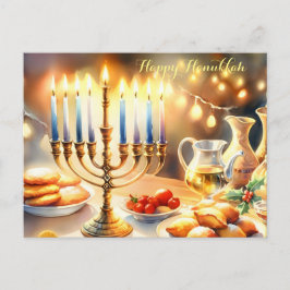 Cartão Postal De Convite Happy Hanukkah