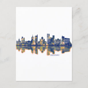 Cartão Postal De Convite Helsinki Skyline