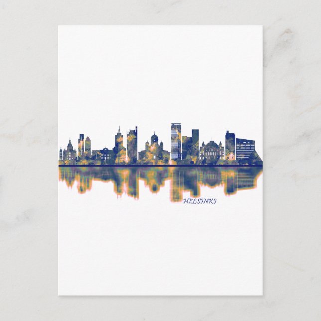 Cartão Postal De Convite Helsinki Skyline (Frente)