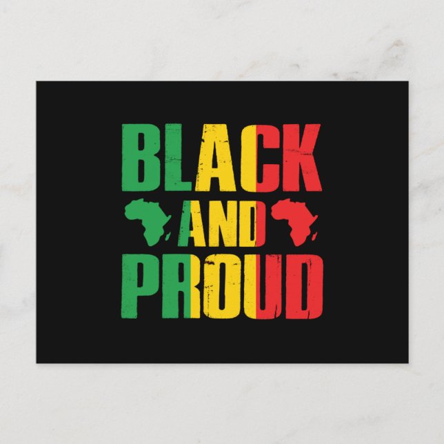 Cartão Postal De Convite História Negra Preta E Orgulhosa (2) (Frente)
