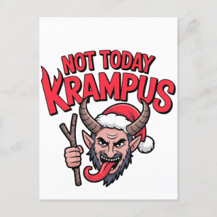Cartão Postal De Convite Hoje Krampus Engraçado Mau de Natal Krampus