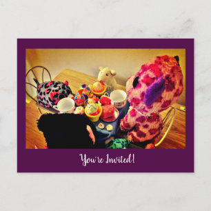 Cartão Postal De Convite Hora da Festa