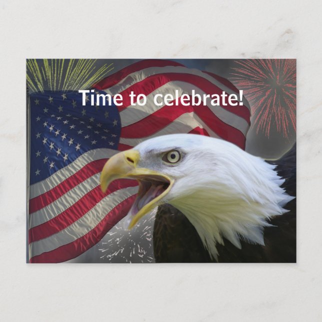 Cartão Postal De Convite Hora de comemorar (Frente)