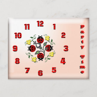 Cartão Postal De Convite Hora do Partido