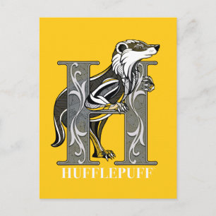 Cartão Postal De Convite HUFFLEPUFF™ Crosshatch Emblem