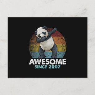 Cartão Postal De Convite Incrível Desde O Aniversário De Dabbing Panda 13