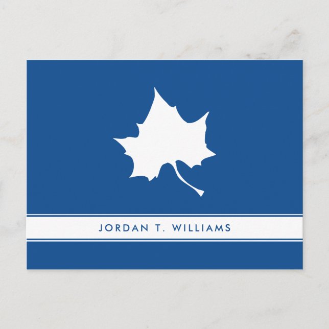 Cartão Postal De Convite Indiana State Leaf (Frente)